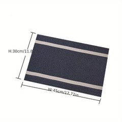 Striped Table Placemat Insulation Mat PVC European Style Home Decor