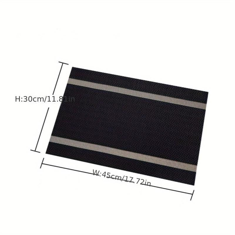 Striped Table Placemat Insulation Mat PVC European Style Home Decor