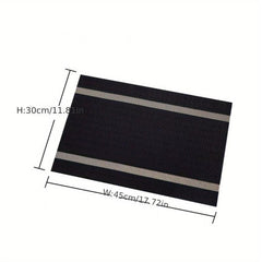 Striped Table Placemat Insulation Mat PVC European Style Home Decor