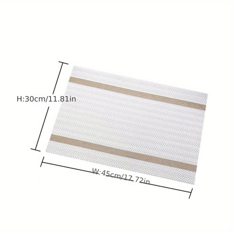 Striped Table Placemat Insulation Mat PVC European Style Home Decor