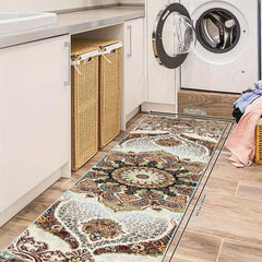 Vintage Floral 2'X10' Soft Kitchen Rug
