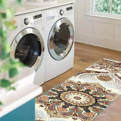 Vintage Floral 2'X10' Soft Kitchen Rug