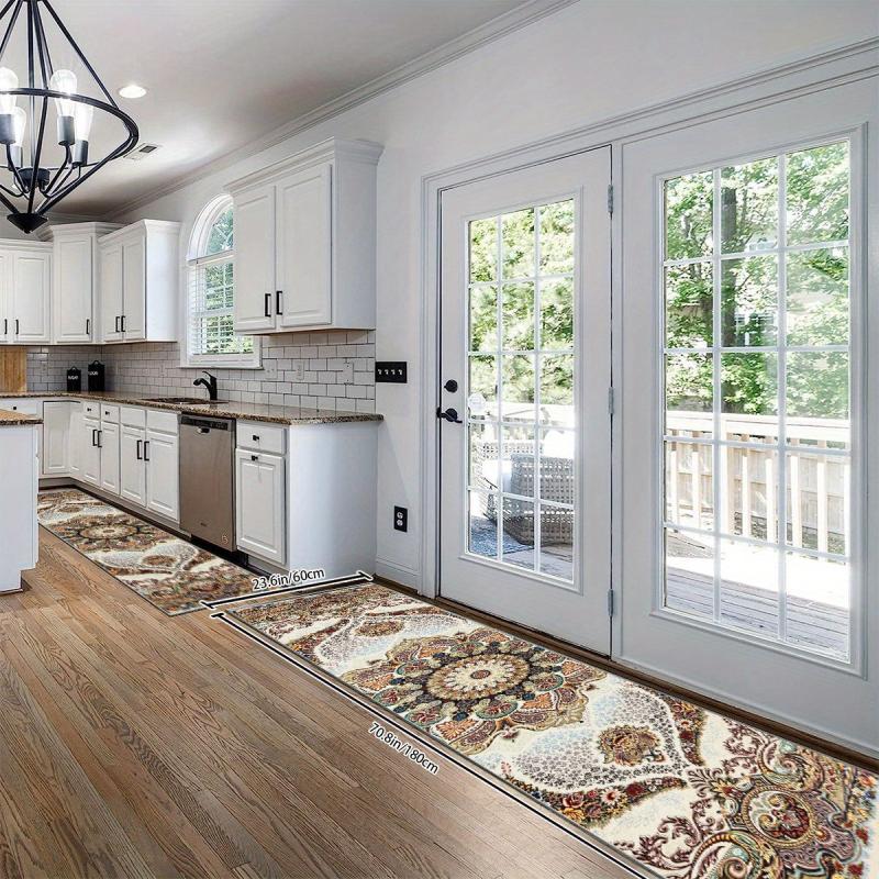 Vintage Floral 2'X10' Soft Kitchen Rug