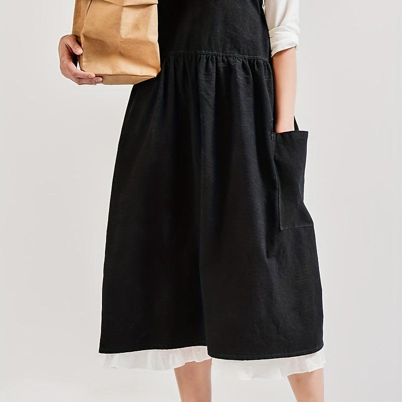 Durable Linen Apron with Pockets - Ideal for Professionals