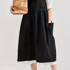 Durable Linen Apron with Pockets - Ideal for Professionals