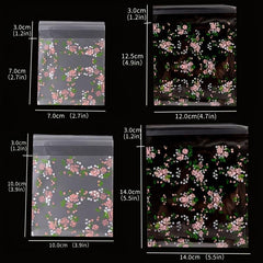 100pcs Rose Baking Bags Self Adhesive for Cookies Candy Chocolate