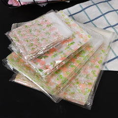 100pcs Rose Baking Bags Self Adhesive for Cookies Candy Chocolate