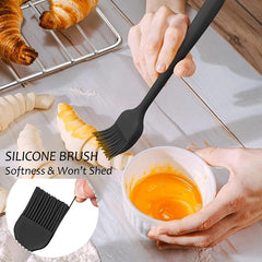 6pcs Silicone Kitchenware Set Baking Supplies Scraper Brush Spatula Cake Tools