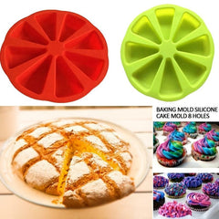 8 Triangle Silicone Cake Mould for Baking Pastry Easy Release
