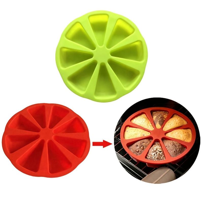 8 Triangle Silicone Cake Mould for Baking Pastry Easy Release