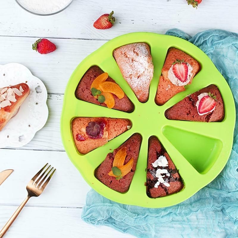 8 Triangle Silicone Cake Mould for Baking Pastry Easy Release