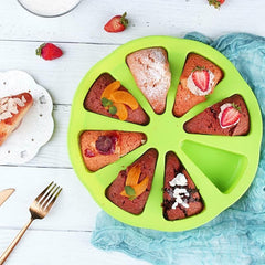 8 Triangle Silicone Cake Mould for Baking Pastry Easy Release