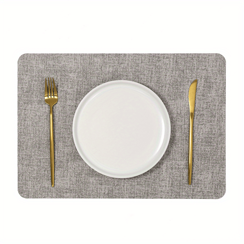 Leather Dining Table Placemats Heat Insulated Waterproof Dinner Plates Pad