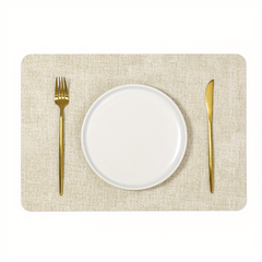 Leather Dining Table Placemats Heat Insulated Waterproof Dinner Plates Pad