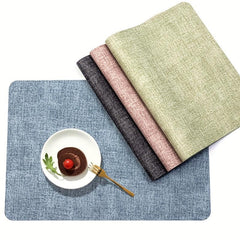 Leather Dining Table Placemats Heat Insulated Waterproof Dinner Plates Pad