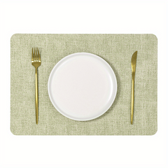 Leather Dining Table Placemats Heat Insulated Waterproof Dinner Plates Pad