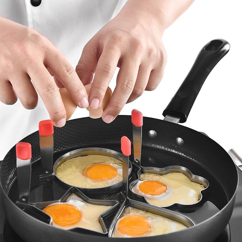 4pcs Stainless Steel Omelette Mold Frying Egg Cooking Tools