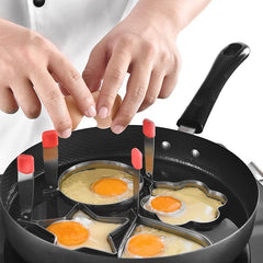 4pcs Stainless Steel Omelette Mold Frying Egg Cooking Tools