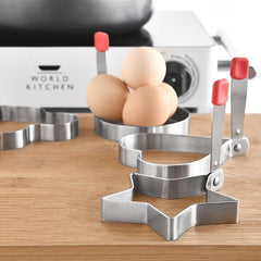 4pcs Stainless Steel Omelette Mold Frying Egg Cooking Tools