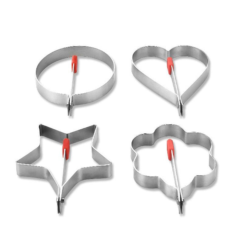 4pcs Stainless Steel Omelette Mold Frying Egg Cooking Tools