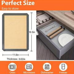 2pcs Silicone Baking Mat Non Stick Half Sheet Food Safe Tray Pan Liners
