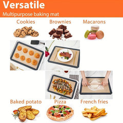 2pcs Silicone Baking Mat Non Stick Half Sheet Food Safe Tray Pan Liners