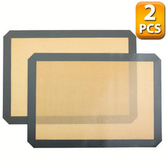 2pcs Silicone Baking Mat Non Stick Half Sheet Food Safe Tray Pan Liners