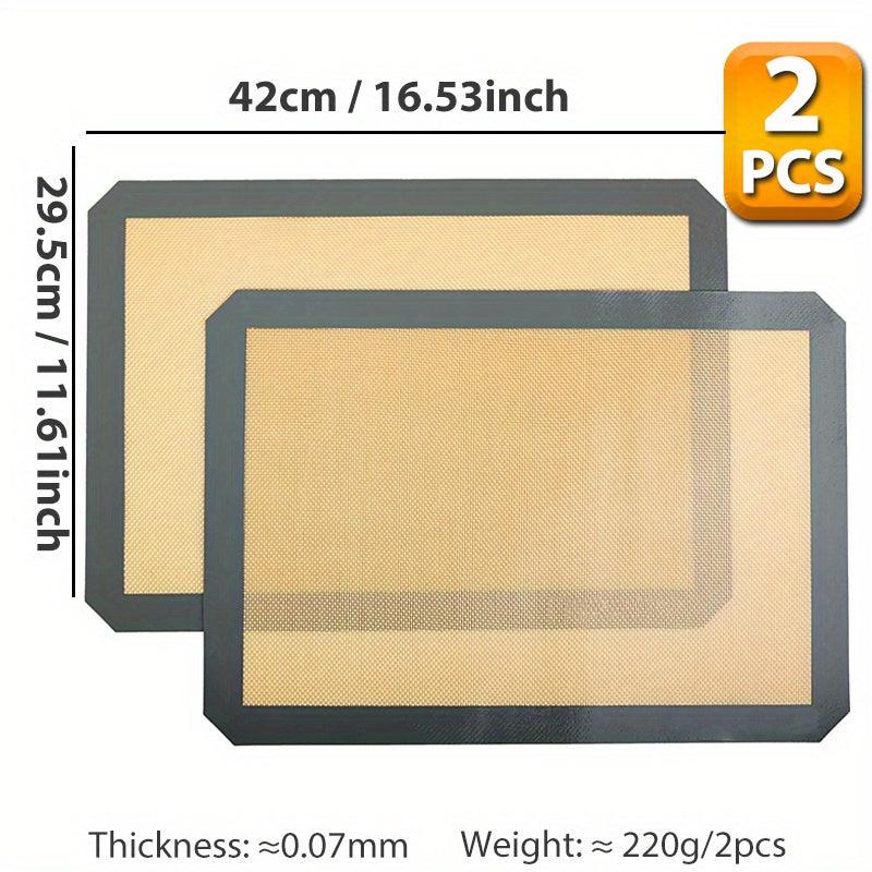 2pcs Silicone Baking Mat Non Stick Half Sheet Food Safe Tray Pan Liners