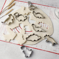 8pcs Dinosaur Cookie Cutters Stainless Steel Biscuit Molds Set
