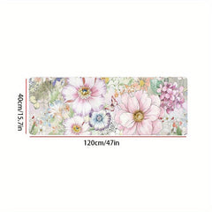 Floral Kitchen Rugs Absorbent Non Slip Stain Resistant Waterproof Mat