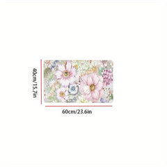 Floral Kitchen Rugs Absorbent Non Slip Stain Resistant Waterproof Mat