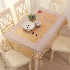 European Thickened Waterproof Tablecloth Rectangular Hot Stamping