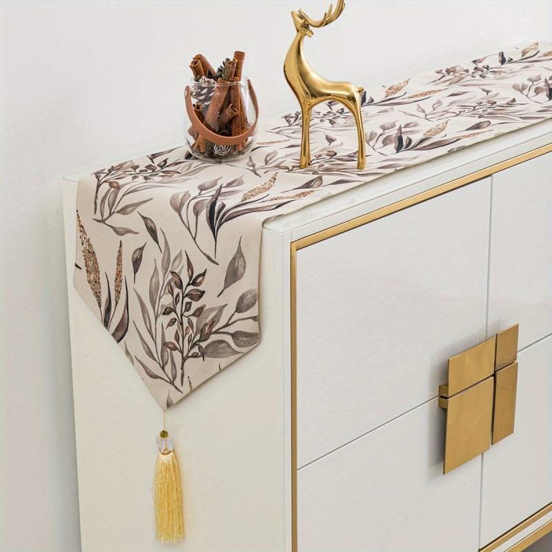 Polyester Table Runner Jacquard Craft Modern Ethnic Style Table Cover