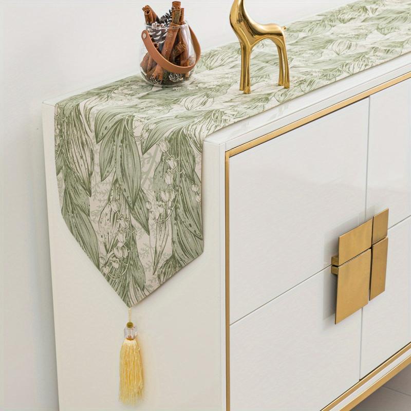 Polyester Table Runner Jacquard Craft Modern Ethnic Style Table Cover