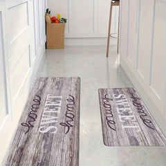 Wood Board Kitchen Rug Absorbent Non Slip Stain Resistant Waterproof Floor Mat