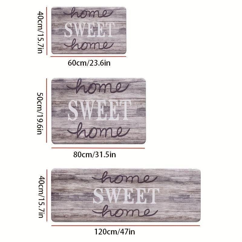 Wood Board Kitchen Rug Absorbent Non Slip Stain Resistant Waterproof Floor Mat