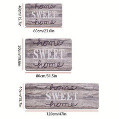 Wood Board Kitchen Rug Absorbent Non Slip Stain Resistant Waterproof Floor Mat