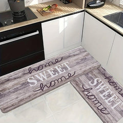 Wood Board Kitchen Rug Absorbent Non Slip Stain Resistant Waterproof Floor Mat