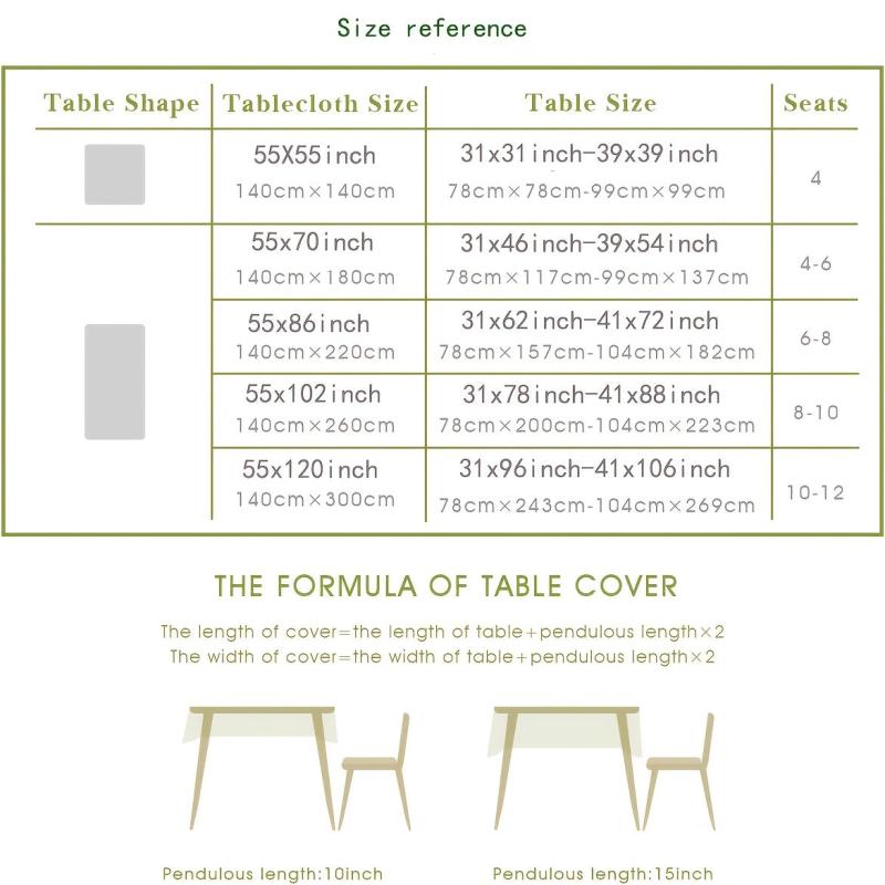 Embroidered Linen Table Cloth With Tassel Kitchen Dinner Christmas Decor