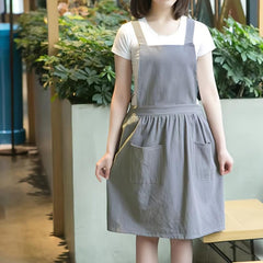 Polyester Princess Apron Unisex Adjustable Cooking Solid Apron