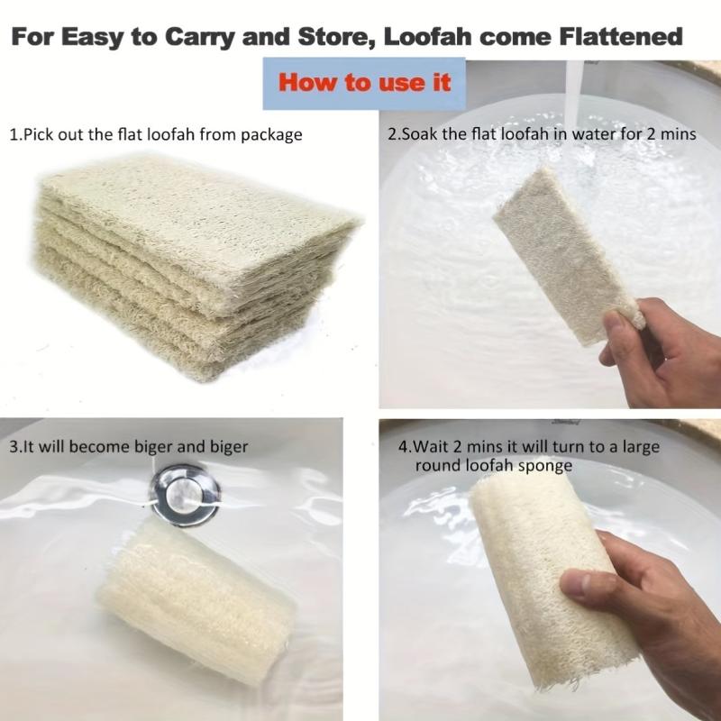 Loofah Bath Sponge Scrubber Cleaning Brush