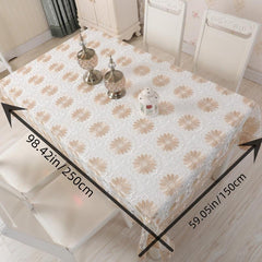 Vintage Lace Tablecloth w/ Flower Design for Wedding, Dinner, Outdoor Party