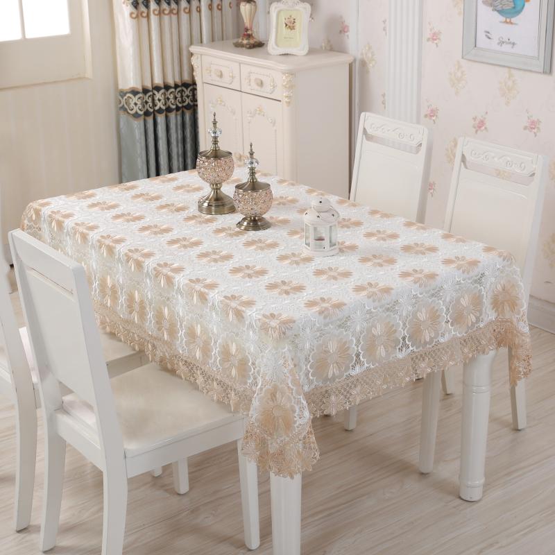 Vintage Lace Tablecloth w/ Flower Design for Wedding, Dinner, Outdoor Party