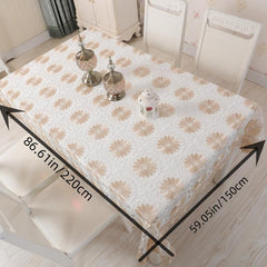 Vintage Lace Tablecloth w/ Flower Design for Wedding, Dinner, Outdoor Party