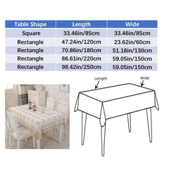 Vintage Lace Tablecloth w/ Flower Design for Wedding, Dinner, Outdoor Party