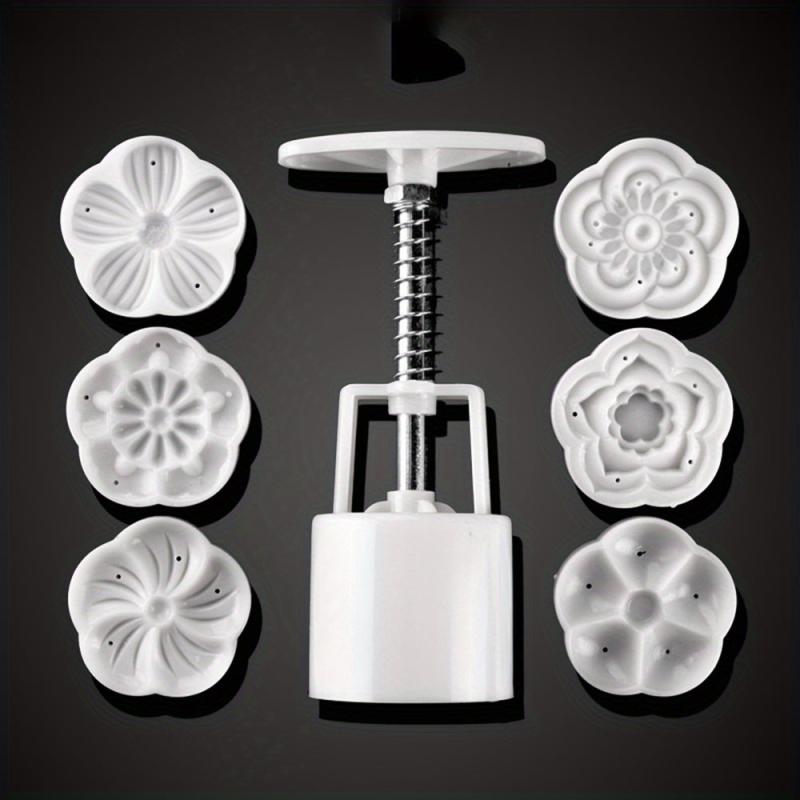 DIY Snowy Moon Cake Mold Circular Hand Pressing Type