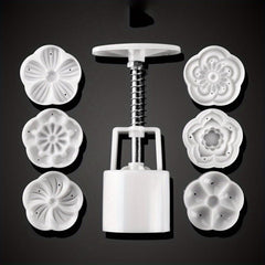 DIY Snowy Moon Cake Mold Circular Hand Pressing Type