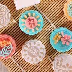 DIY Snowy Moon Cake Mold Circular Hand Pressing Type