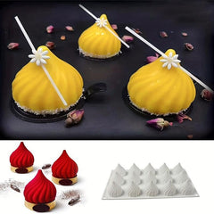 15 Cavities Spiral Chocolate Mold 3D Onion Shaped Candy Mold