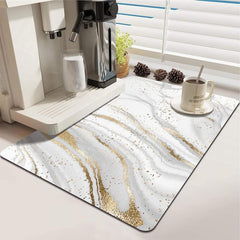 Polyester Dish Drying Pad Kitchen Drain Mat Mud Faucet Absorbent Mat